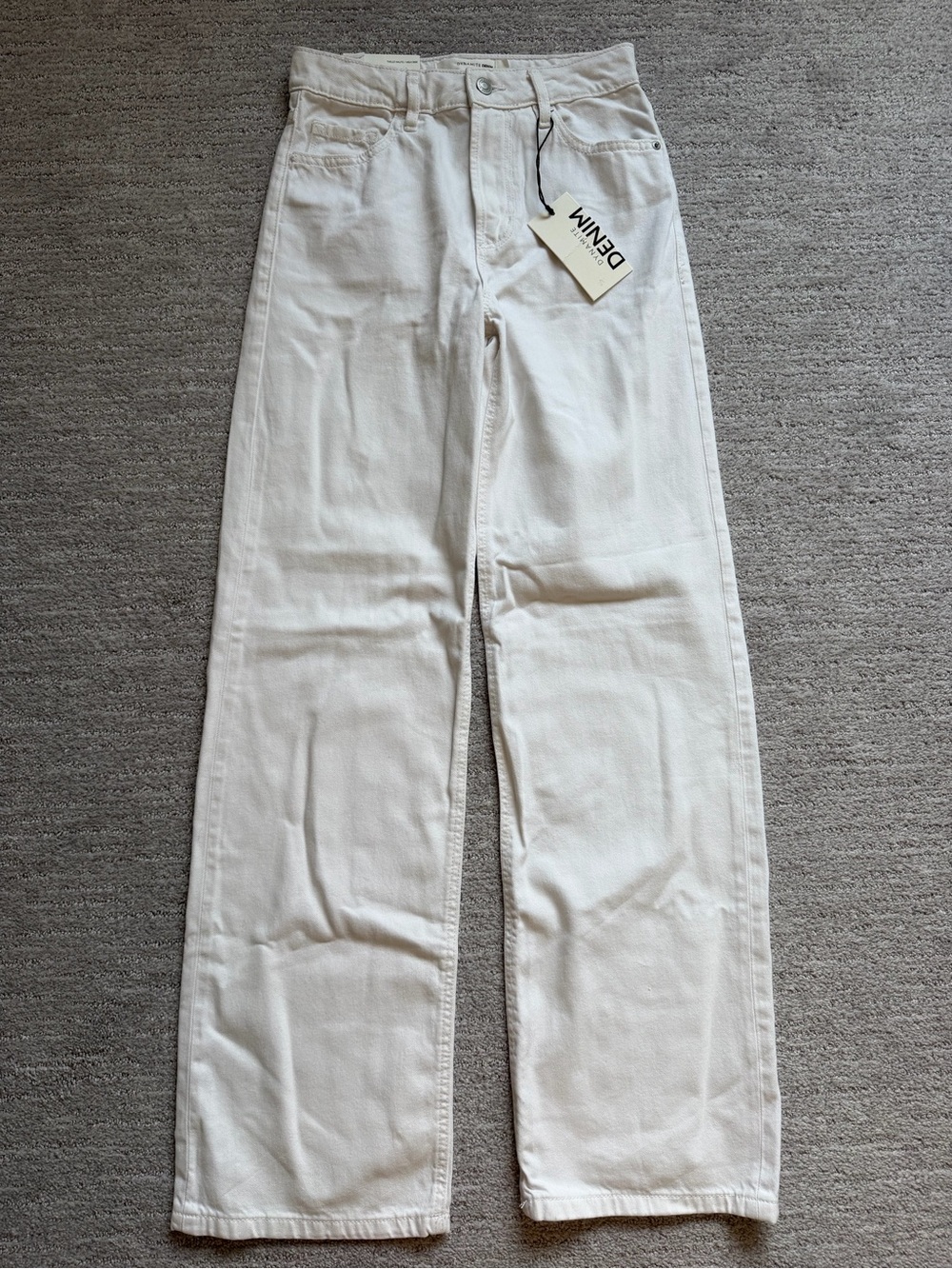 Dynamite Bone White Heidi Wide Leg High Rise Jeans New With Tags Size 24